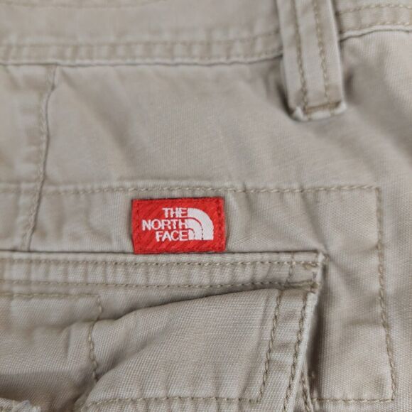 North Face Cargo Shorts Mens 40 Khaki Tan Outdoor Hiking Camping Dad Work Casual - Picture 3 of 7
